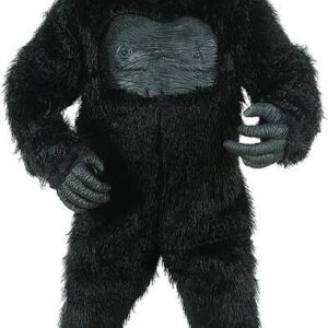 Great Gaint Gorilla Costume for Adult size with Rubber Mask pair of hand and feet.