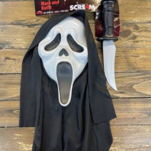 Scream Ghost Mask with Dagger knife