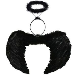 Black Wings And Black Halo for Adult size