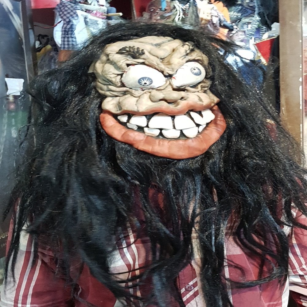 Halloween Mask with Long Hair and Wig. - Image 2