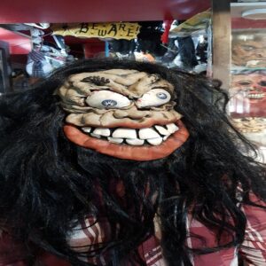 Halloween Mask with Long Hair and Wig.