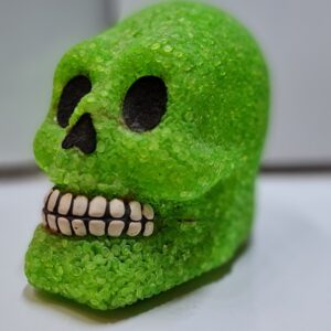 Green Plastic skull Best for Halloween Decorations 
