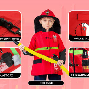 Fireman Deluxe costume set with complete accessories
