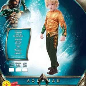 Kids Aquaman Superhero Muscle Costume Boys Halloween Cosplay Jumpsuit