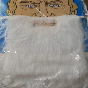 Jumbo White Beard and Mustache set (1 foot long).