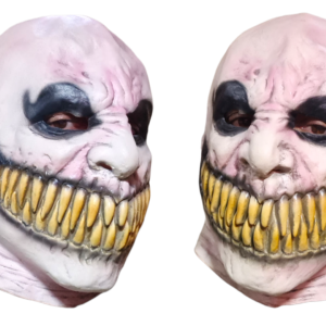 New Horror Stalker Clown Mask Cosplay Creepy Monster Big Mouth Teeth Chompers Latex Masks Halloween Party Scary Costume Props