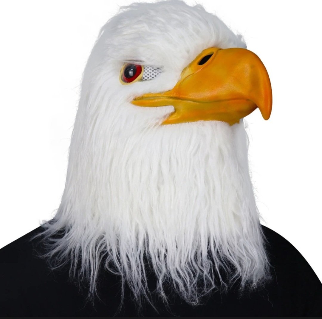 Hawk Masks Latex Bird Mask Full Head Cover Halloween Costume Party Eagle Mask - Image 2