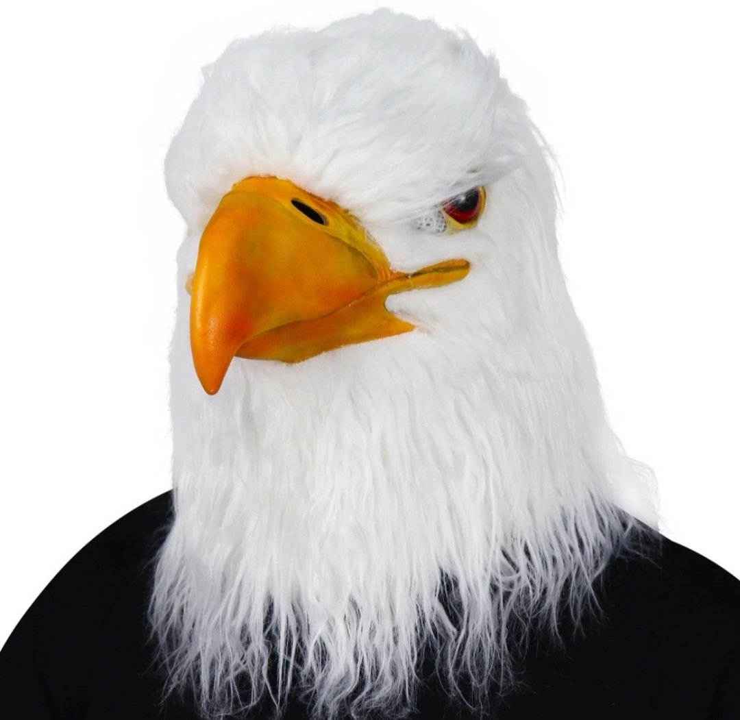 Hawk Masks Latex Bird Mask Full Head Cover Halloween Costume Party Eagle Mask - Image 4