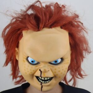 Chucky Mask Costume Horror Latex Mascarilla Halloween Devil Killer Doll Helmet