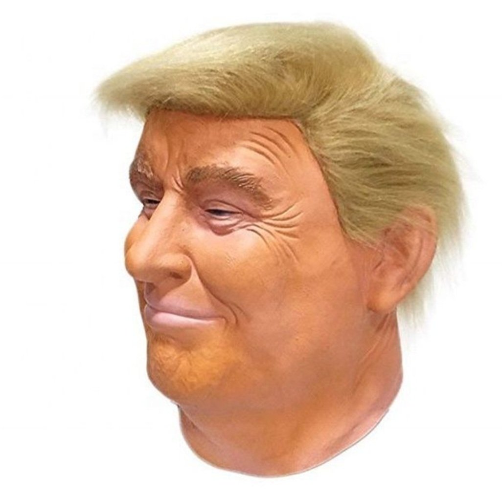 Realistic Donald Trump Mask Costume Cosplay Party Celebrity Latex Mask Halloween. - Image 4