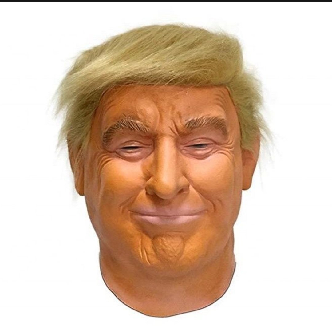 Realistic Donald Trump Mask Costume Cosplay Party Celebrity Latex Mask Halloween. - Image 2