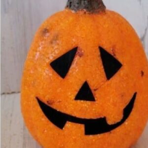 Pumpkin with Light Made By rubber 12 inches Tall Battery operated.