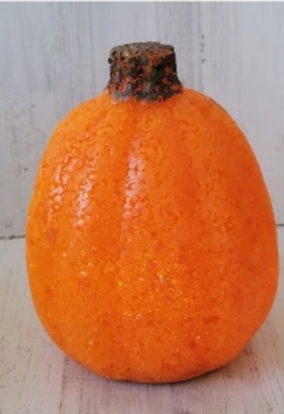 Pumpkin with Light Made By rubber 12 inches Tall Battery operated. - Image 3