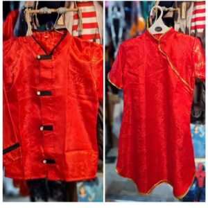 Chinese Red Costume for Girls and boys
