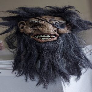 Captain Pirate Mask with Long Hairs