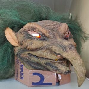 Witch Mask with Long Hair and Nose.