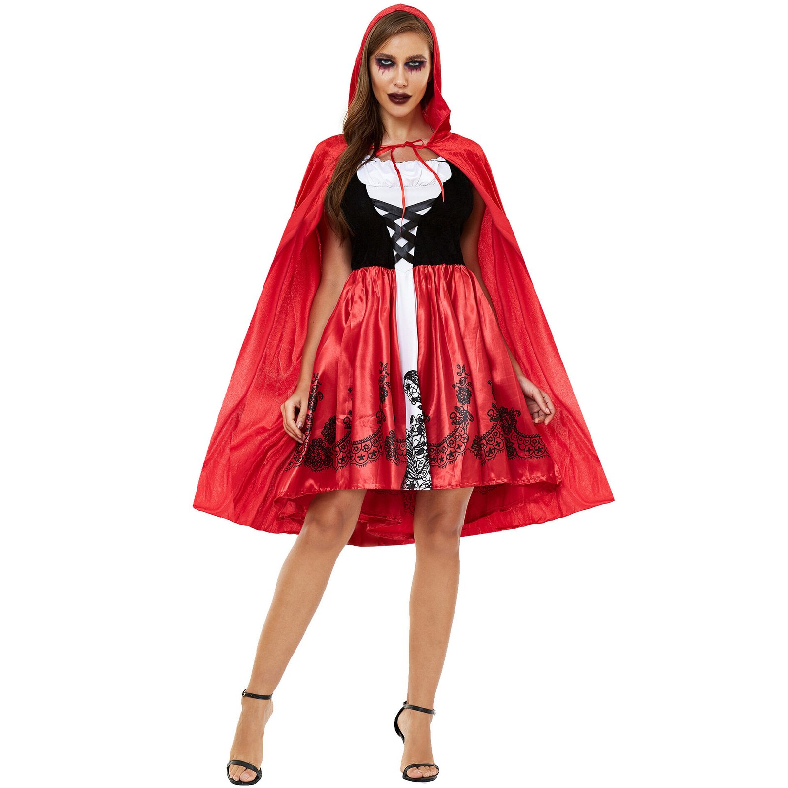 Halloween Little Red Riding Hood Costume Adult Cosplay Party Costume - Image 9