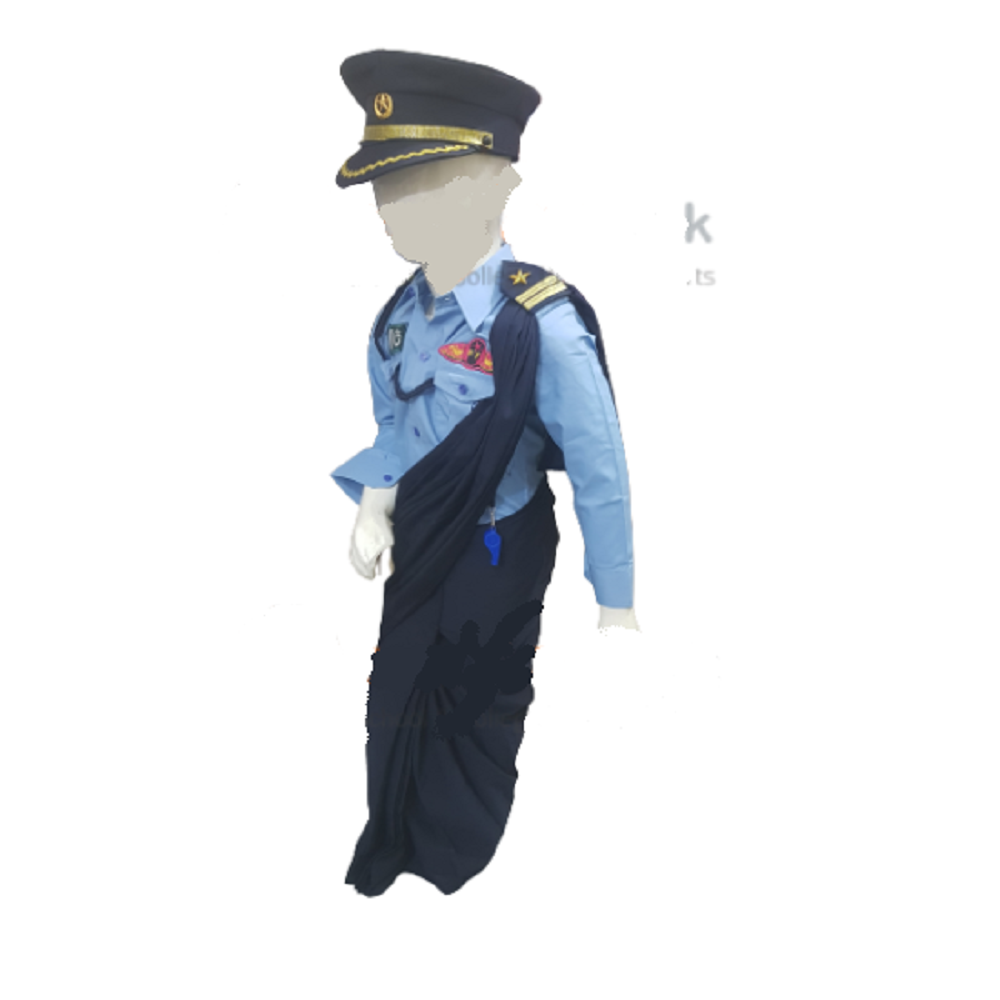 Pakistan Airforce girl Saree Costume - Image 2