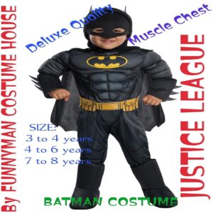 BAT-MAN Costume for kids (with mask and long cape)
