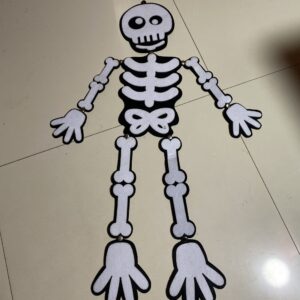 Skeleton hanging 3 feet made by hard double felt best Halloween Decoration.