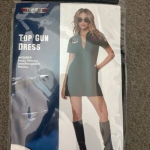 Spirit Womens Licensed Top Gun Flight Suit Dress Costume Women Green