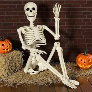 Fun Costumes 74" Poseable Frankenstein Halloween Skeleton Decoration | Skeleton Decorations | Monster Decor Standard
