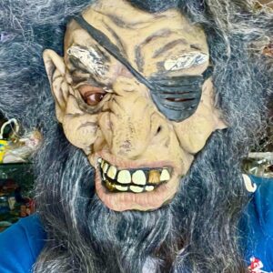 Captain Pirate mask with long hair and beard