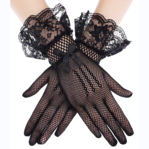 Fashionable Long Trendy Party Elasticity Gloves For Girls