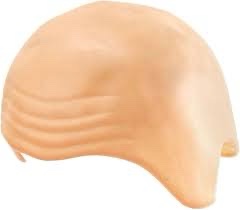 DiER Thick Bald Yellow Skin Head Skull Fancy Dressing Wig Cap Cosplay Hat