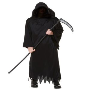Grim Reaper Costume set For adult size with scythe (weapon Stick)