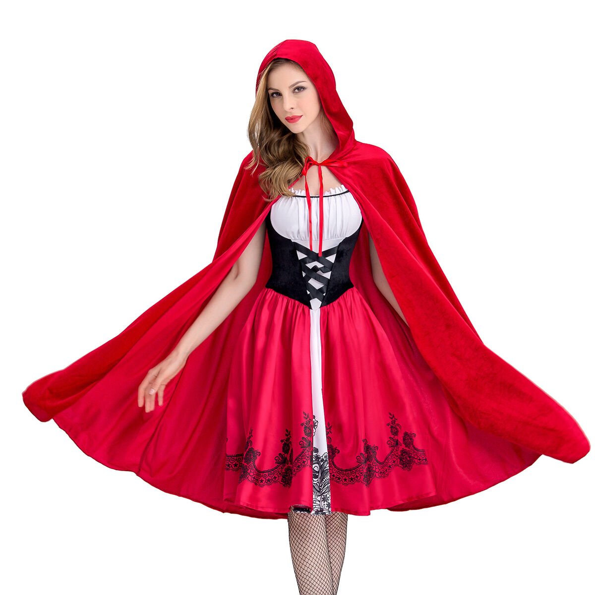 Halloween Little Red Riding Hood Costume Adult Cosplay Party Costume - Image 8