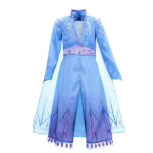 Disney Store official Frozen 2 Elsa Travel Costume For Kids girl Blue NEW