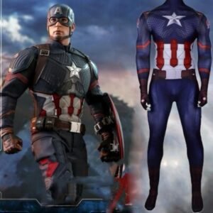 Marvel Avengers Captain America Costume for Adults - Premium Superhero Cosplay Suit, Halloween & Fancy Dress Outfit