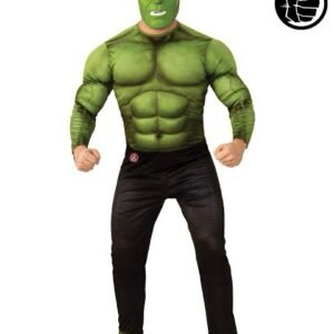 Marvel Avengers Hulk Costume for Adults - Muscle Chest Superhero Cosplay Suit, Halloween & Fancy Dress Outfit