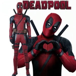 Marvel Deadpool Costume for Adults - Muscle Chest Superhero Cosplay Suit, Halloween & Fancy Dress Outfit