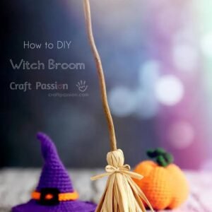 Charming Miniature Witch Broom – Rustic Halloween & Wizard Party Décor Prop