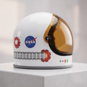 Kids Space Astronaut Helmet Toy | NASA Style Costume Party Hat with Movable Visor & Sound/Light Details | Fun Fancy Dress Accessory for Boys & Girls