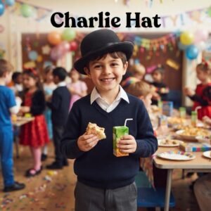Premium Felt Bowler Hat for Kids - Classic Charlie Chaplin Style with Satin Band - Perfect for Parties, School Events & Dress-up